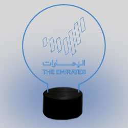 LED 3D Illusion Base Emirates Blue